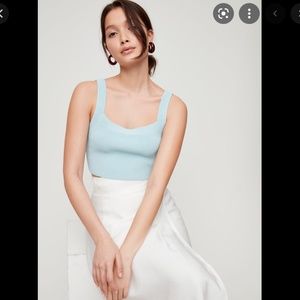 ❌SOLD❌ Aritzia Wilfred San Clemente Cropped Knit Tank Top